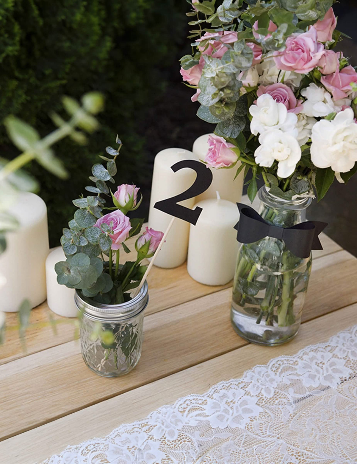 Decoração de mesa de 10 algarismos em palito para festa, pretos em cartão