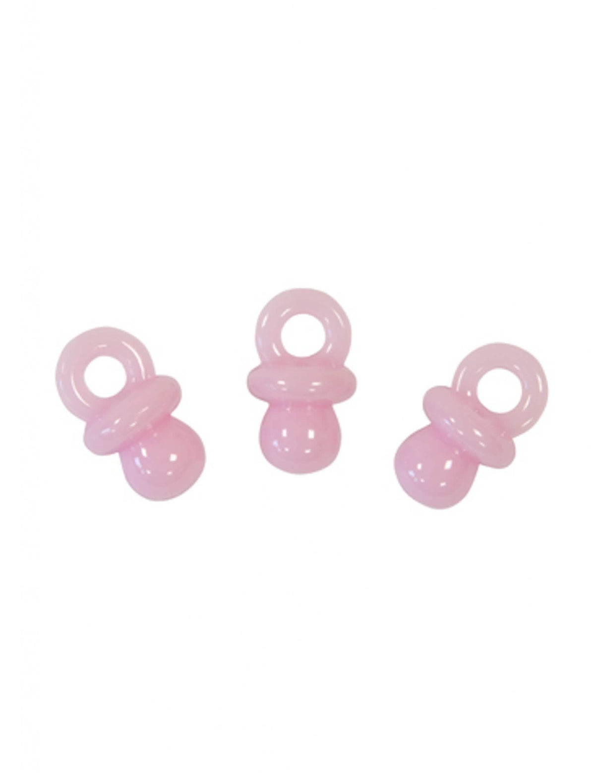 Decorações de mesa com motivo de chupeta para baby shower cor de rosa