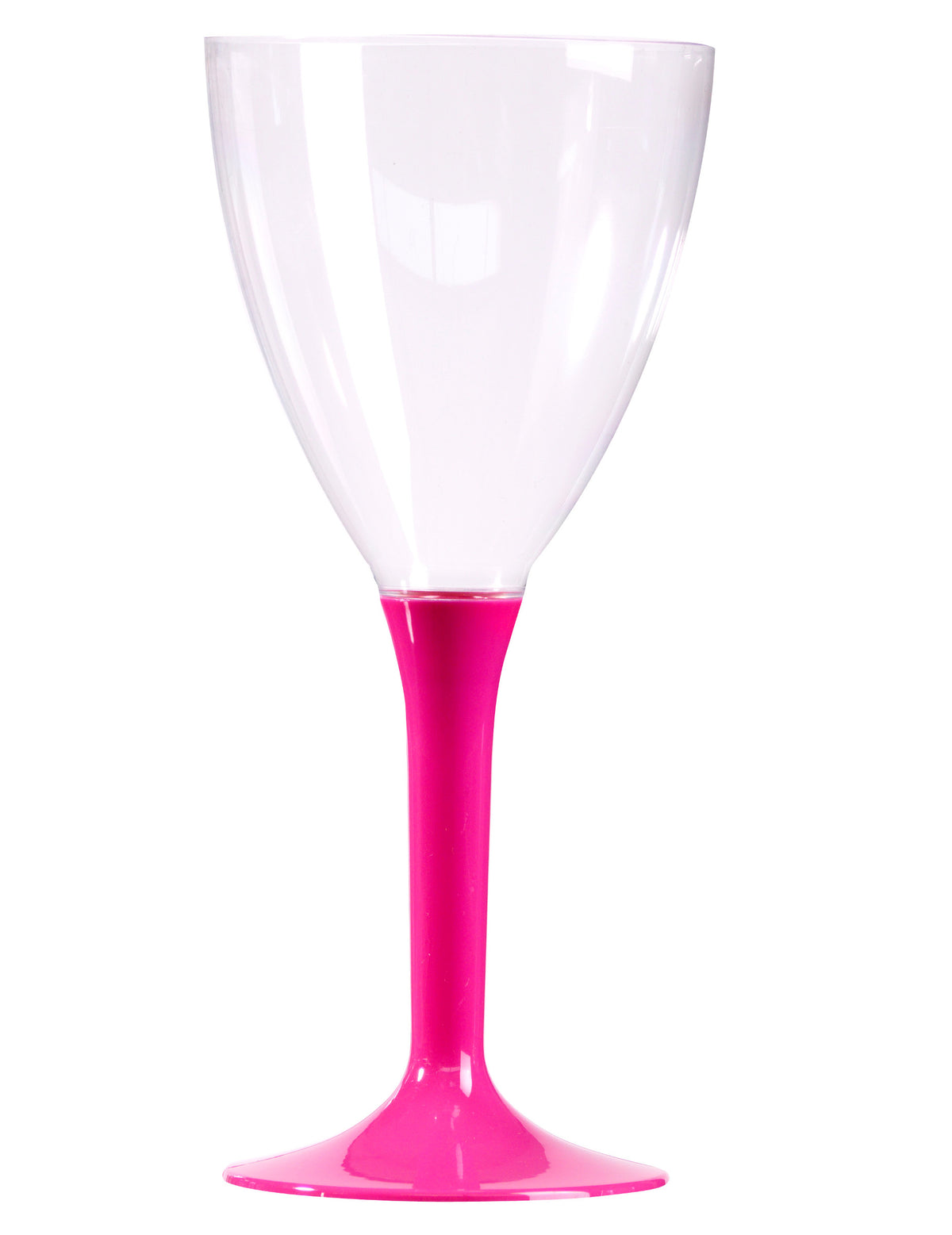 Verre à vin chic pour fête avec pied fuchsia