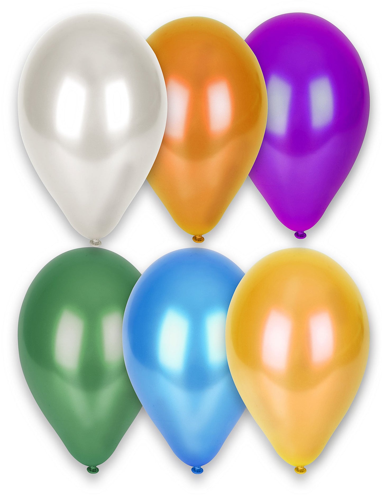 Ballons métallisés multicolores