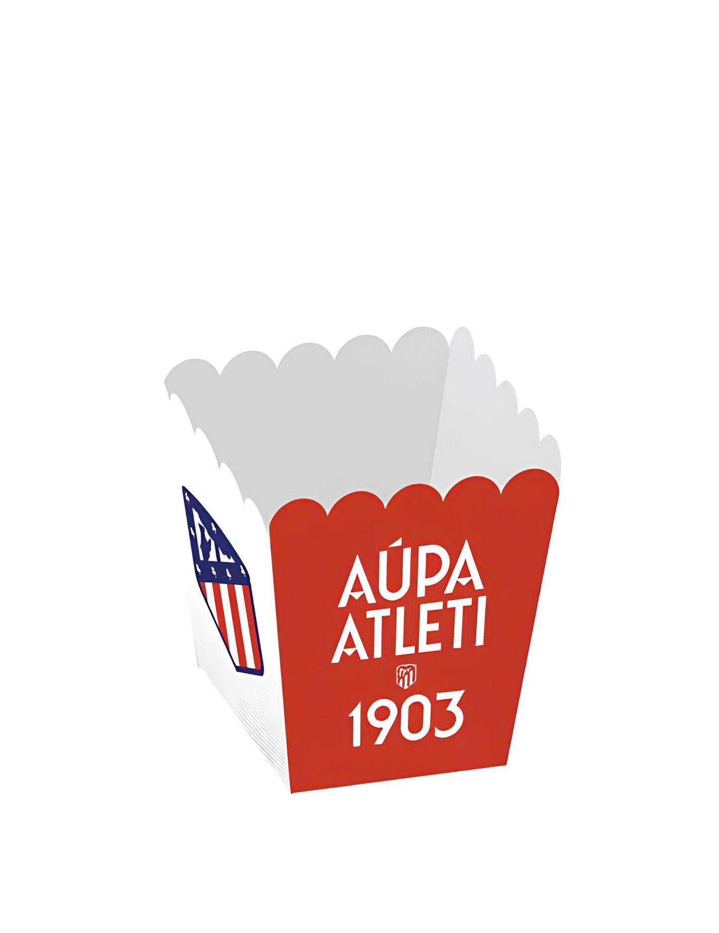 Boîtes à pop-corn Atlético de Madrid rouge et blanc