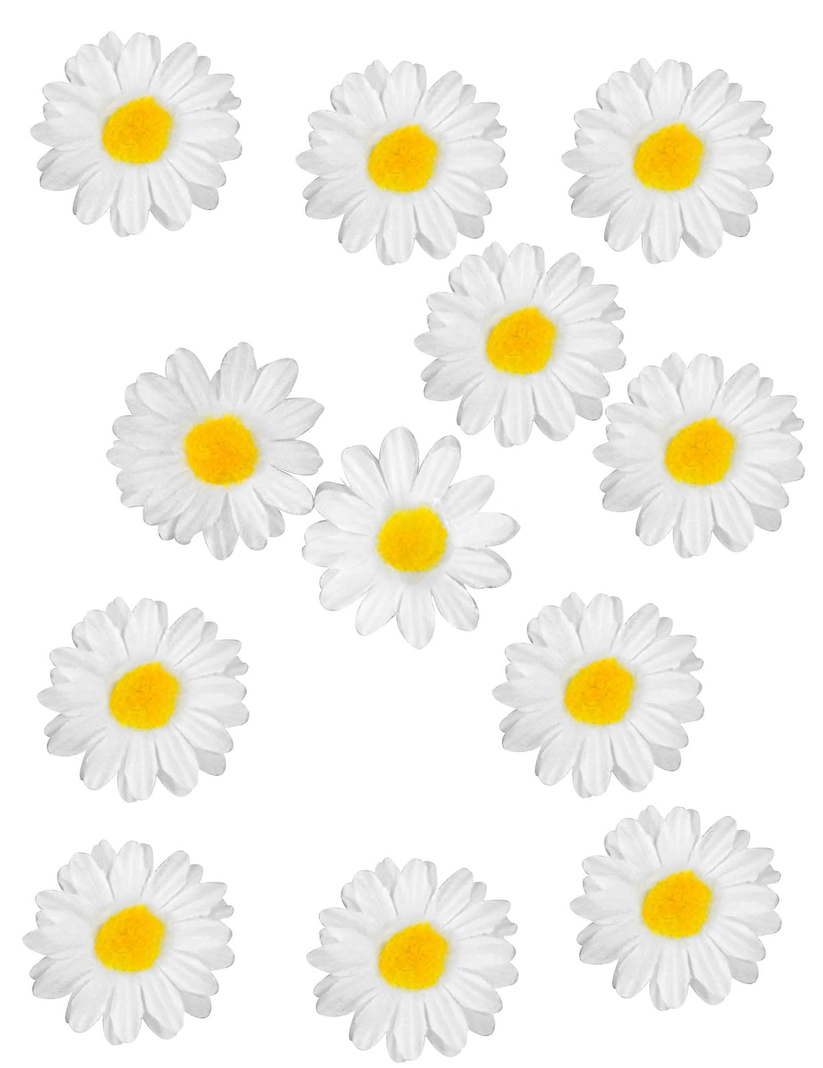 Decorações de mesa margaridas brancas e amarelas