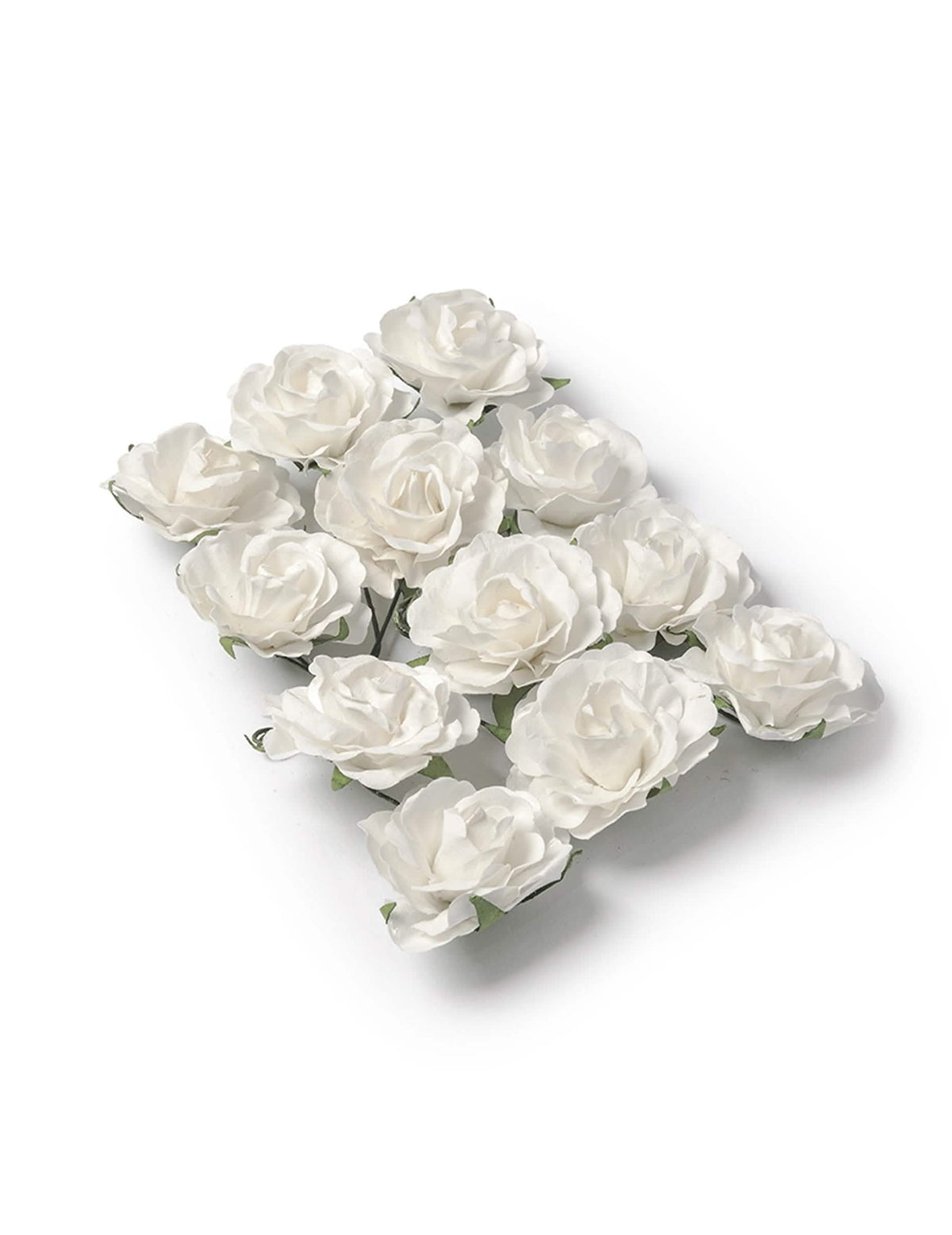 Rosas brancas de papel para decoração de festa