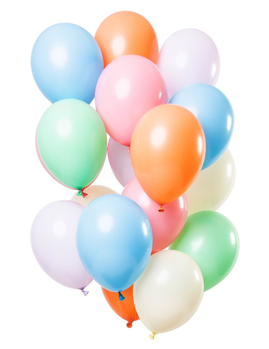 Ballons en latex pastel pour fête multicolore