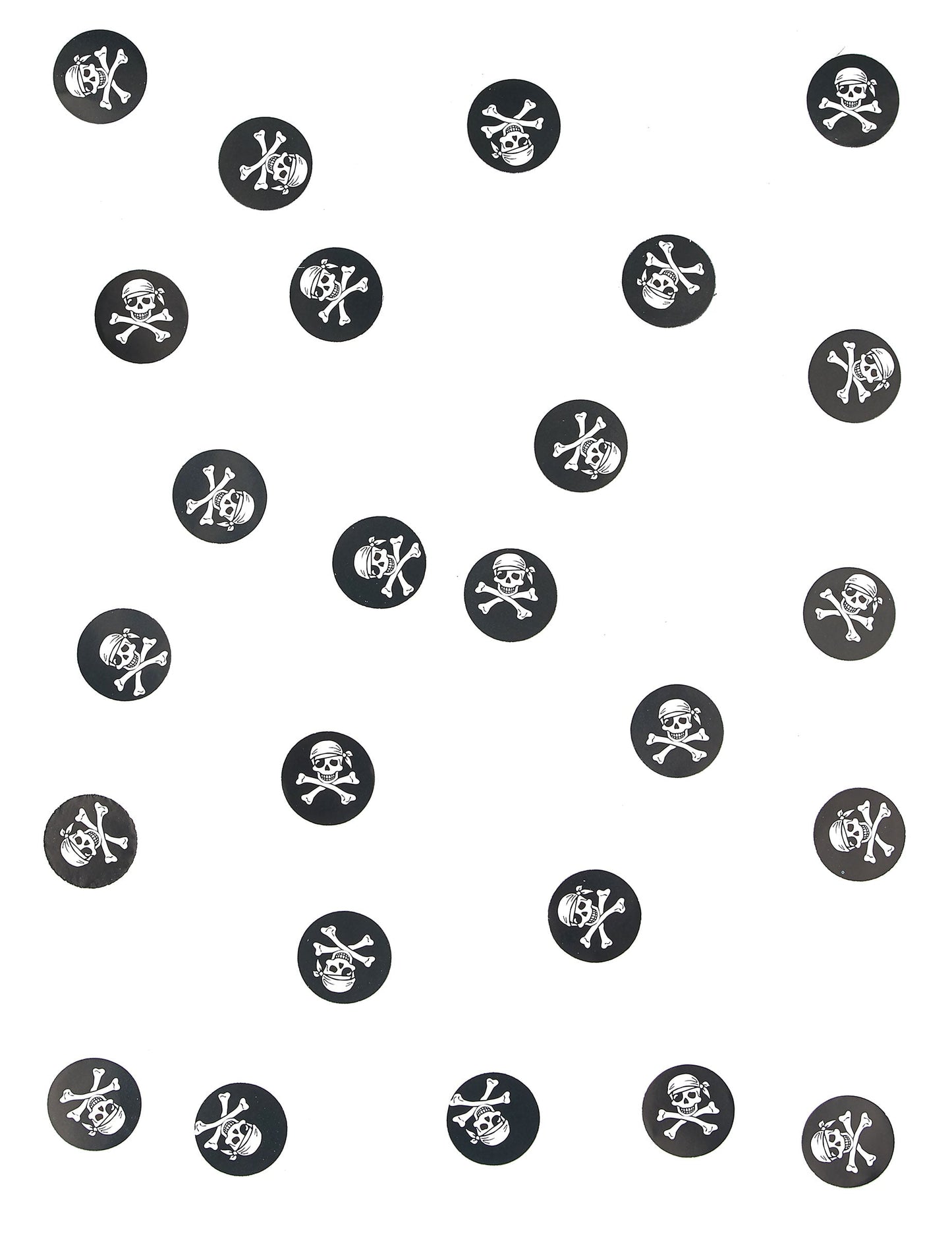 Vue d'ensemble des confettis de table pirate