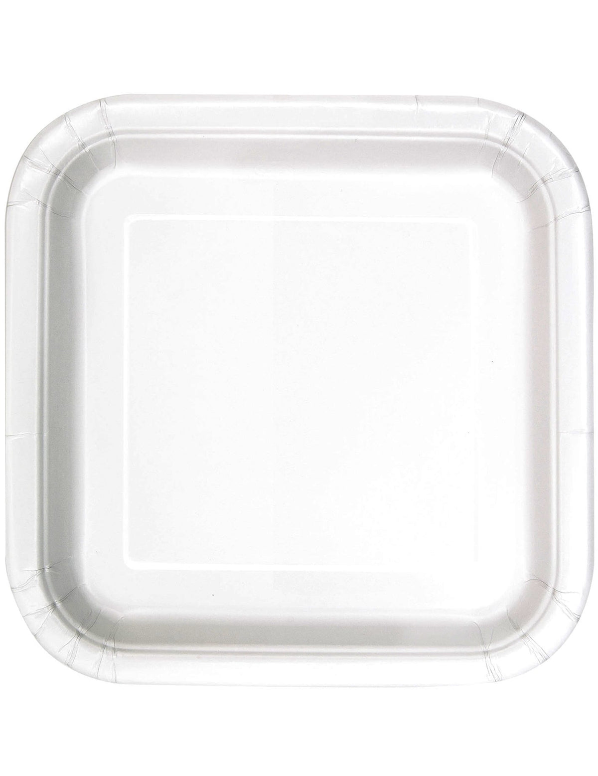 Assiettes carrées en carton jetables blanches