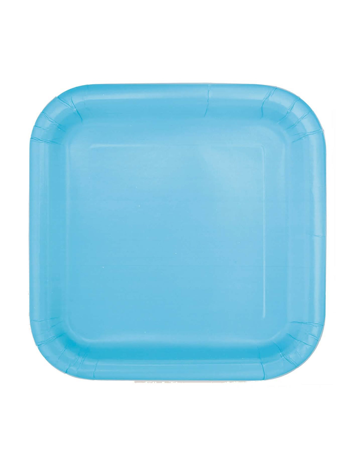 pratos quadrados de cartão para sobremesa azul pastel