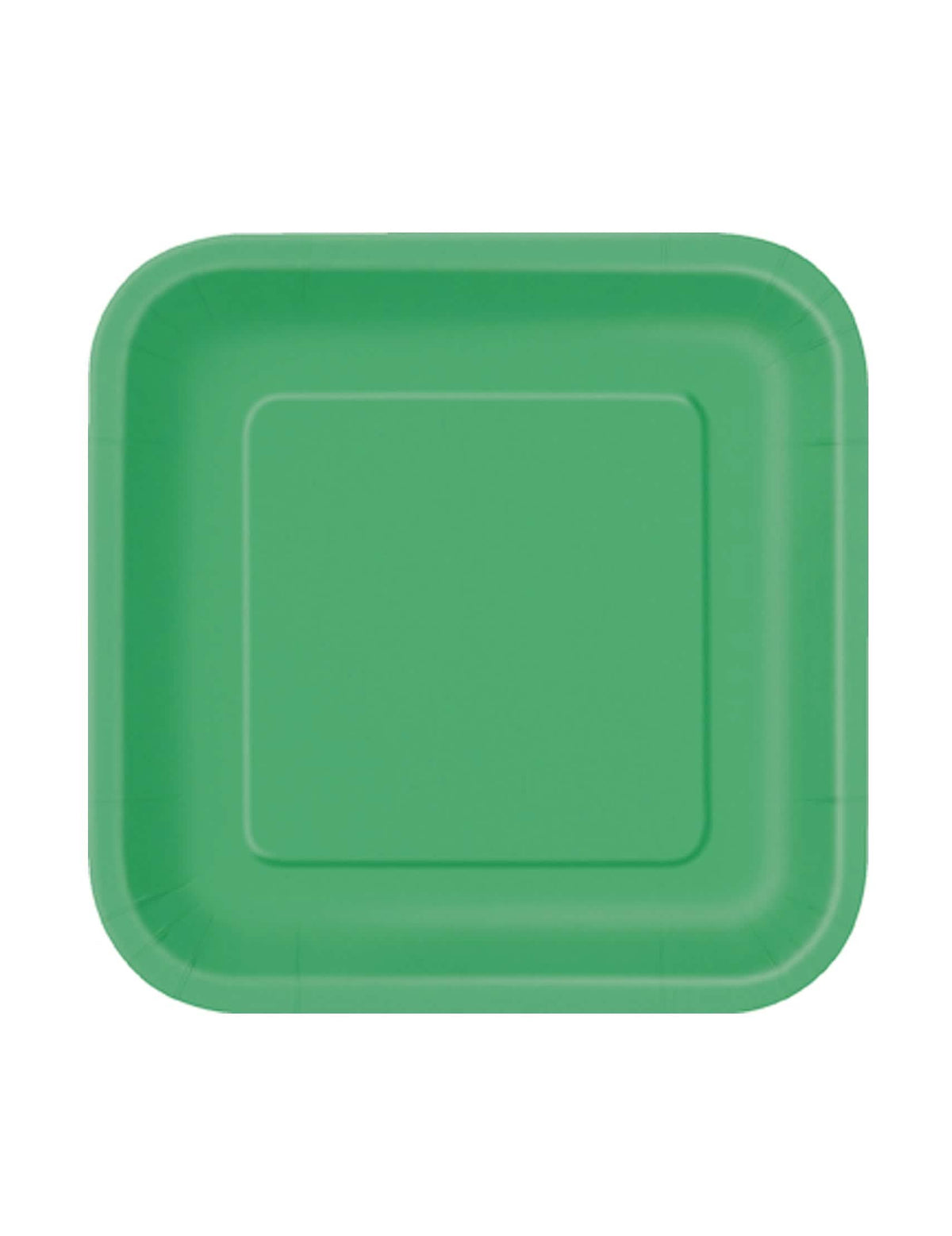Assiettes en carton vert émeraude pour fête carrées