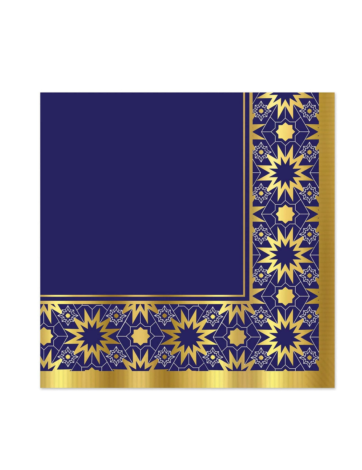 guardanapos Aïd Mubarak para decoração oriental azuis e dourado