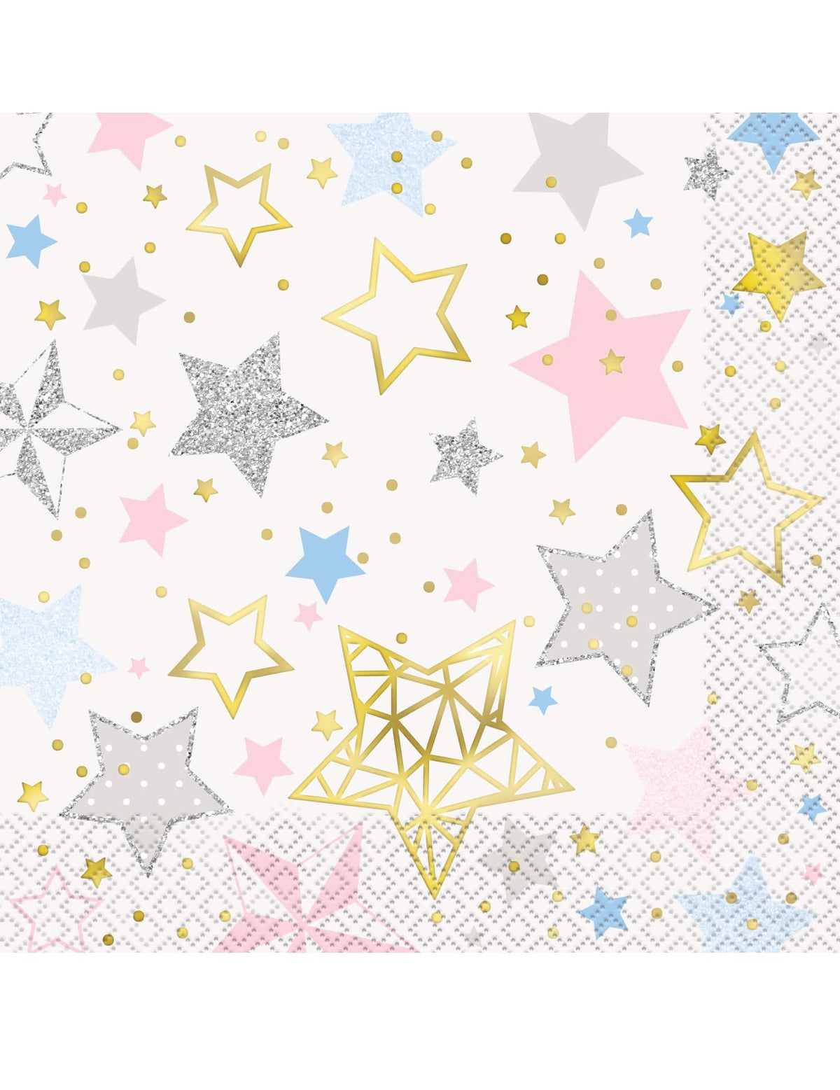 guardanapos twinkle twinkle little star para festa multicolores com pequenas estrelas