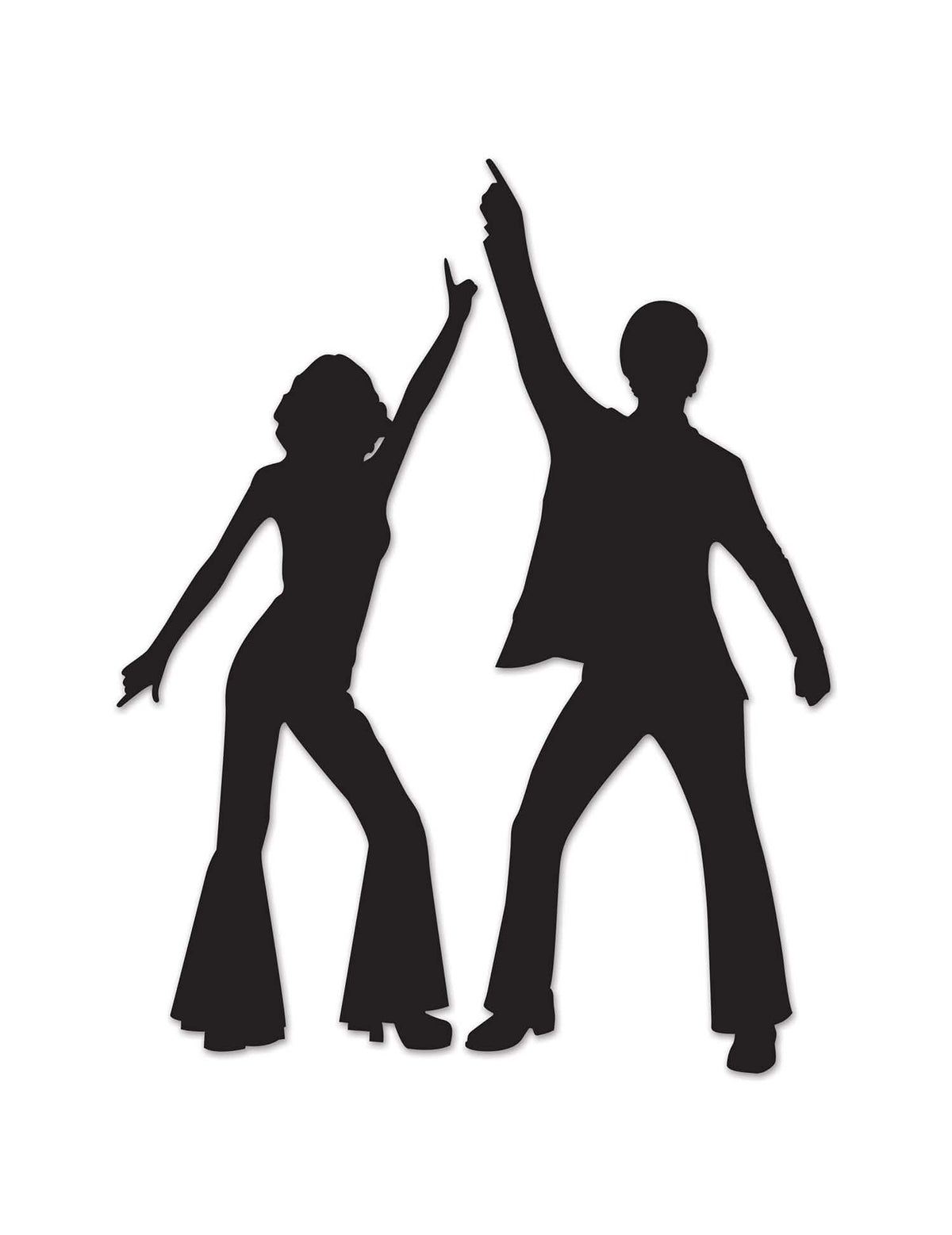 Silhuetas decorativas de parede disco pretas