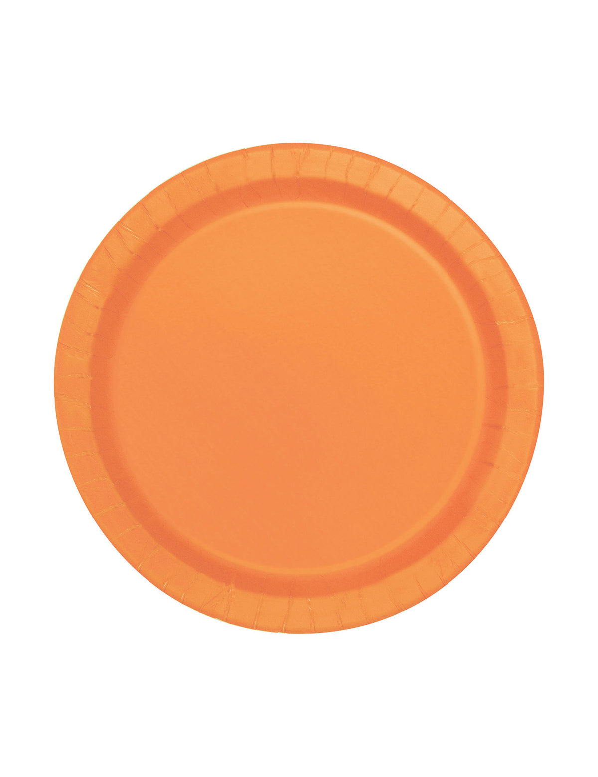 Petites assiettes rondes en carton oranges