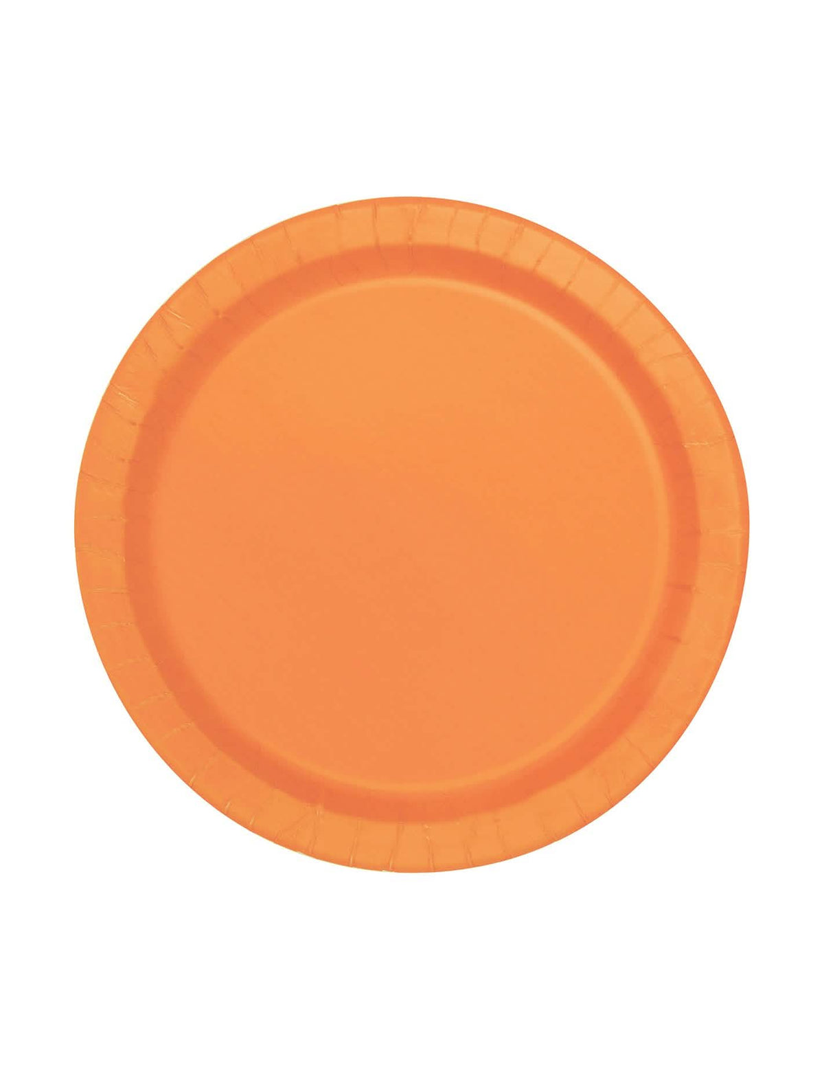 Petites assiettes rondes en carton oranges