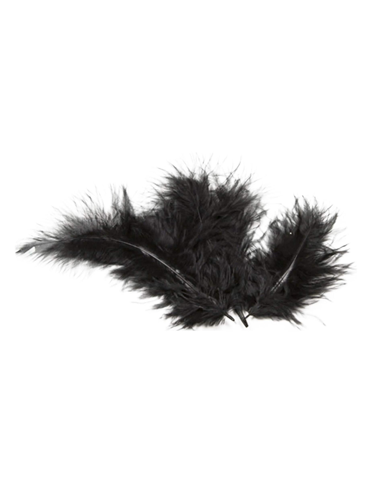 20 plumas de decoração para mesa pretas