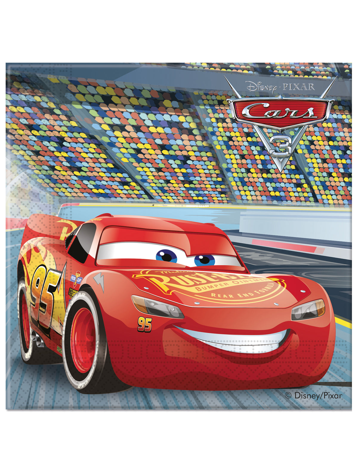Serviettes en papier Flash McQueen Cars 3 pour enfant rouge