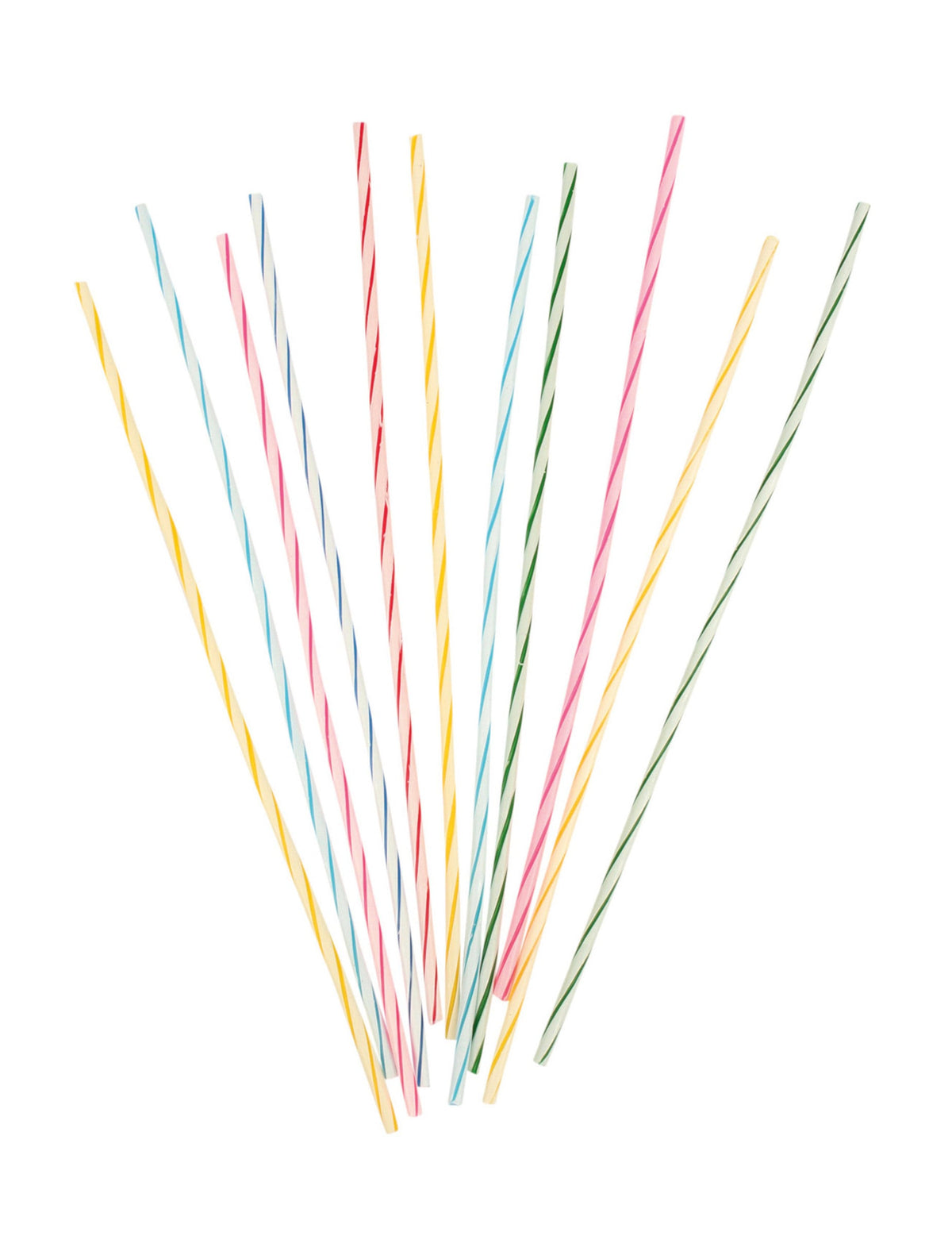 Bougies spirales effet mikado pour gâteau d'anniversaire colorées