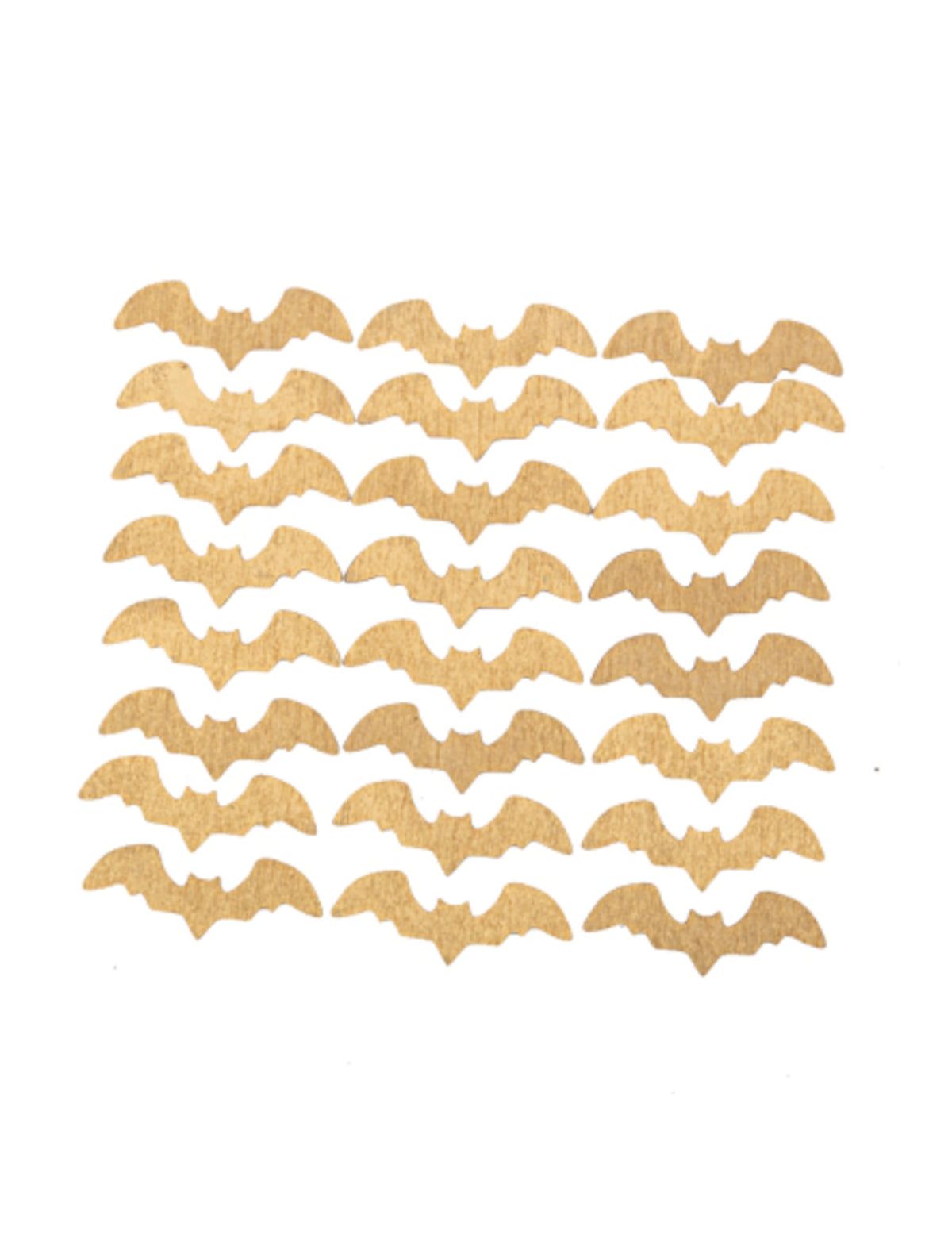 Confettis en bois chauve-souris pour décoration de table dorées