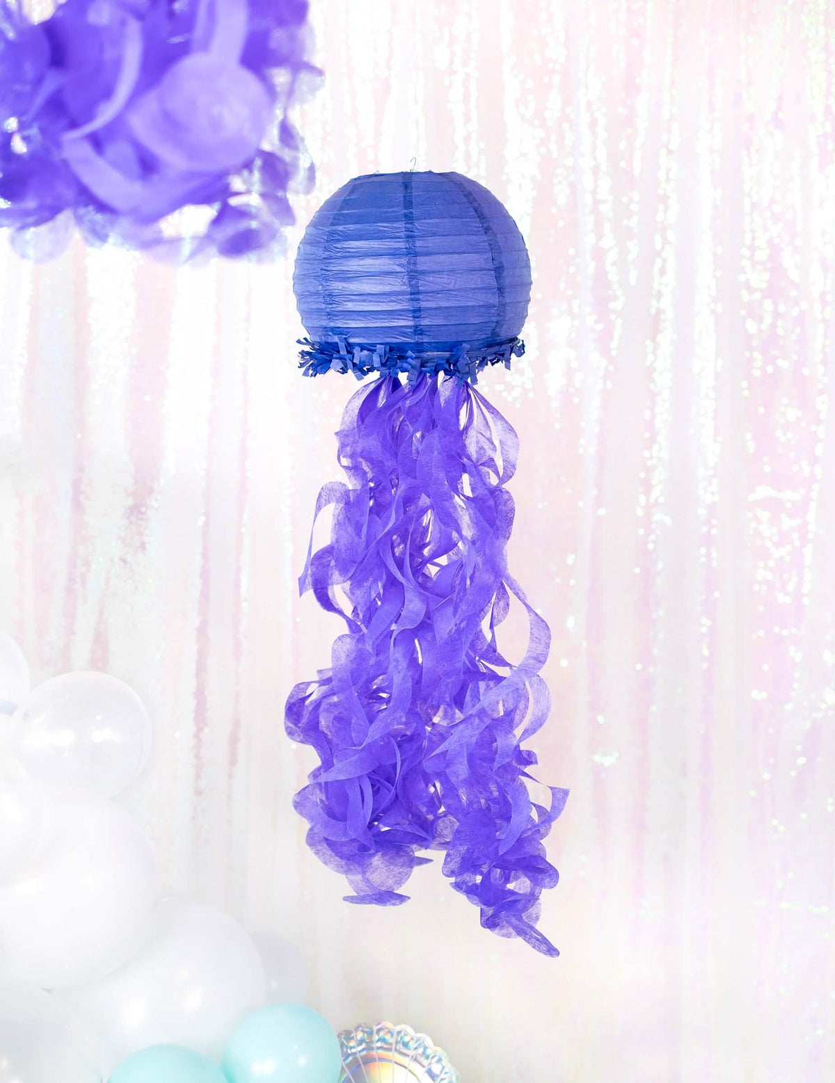 Lanterna violeta das lanternas de papel medusas sonhos de sereias