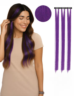 Acessórios roxos para o cabelo