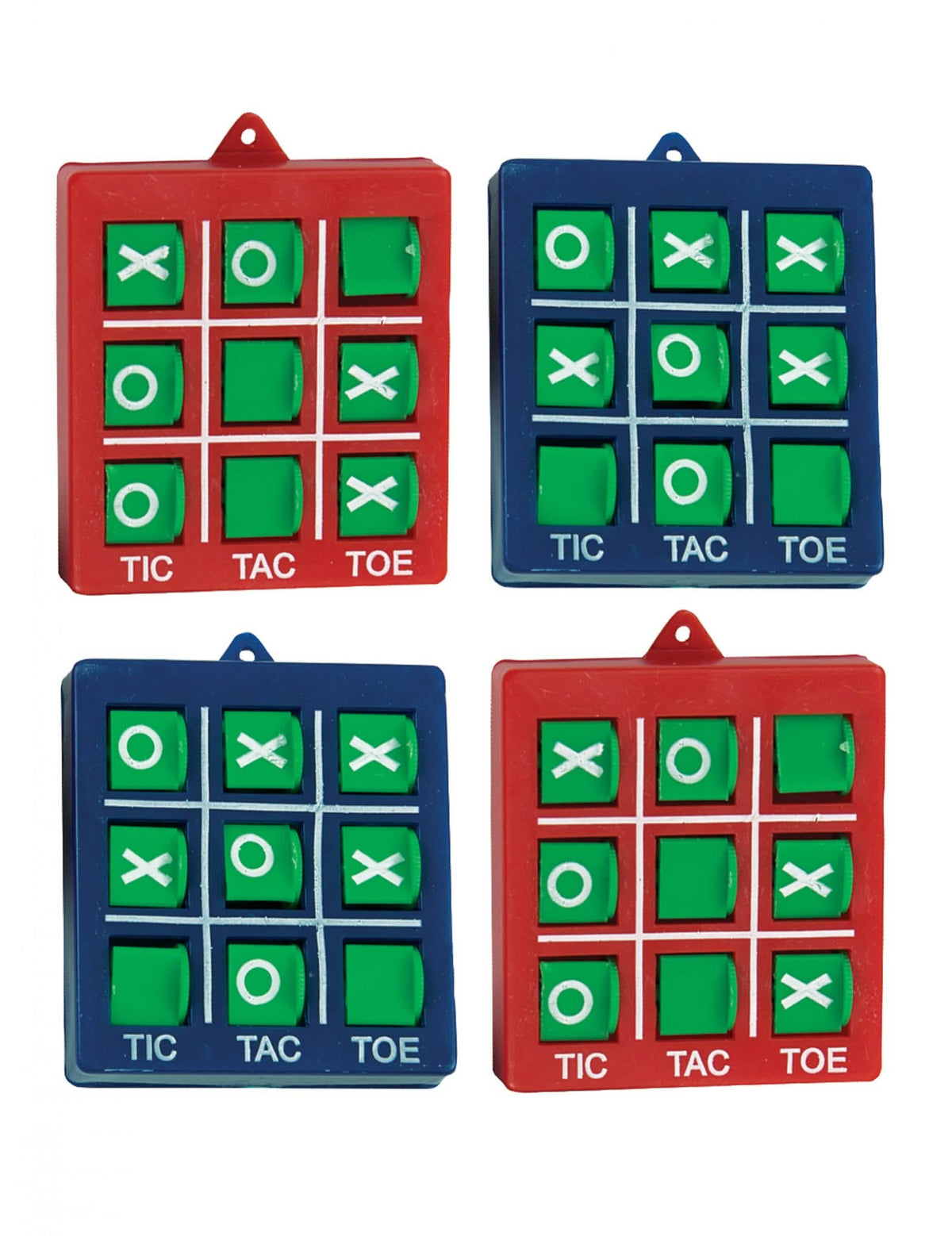 Accessório para piñata tic tac toe para aniversário vermelho e azul
