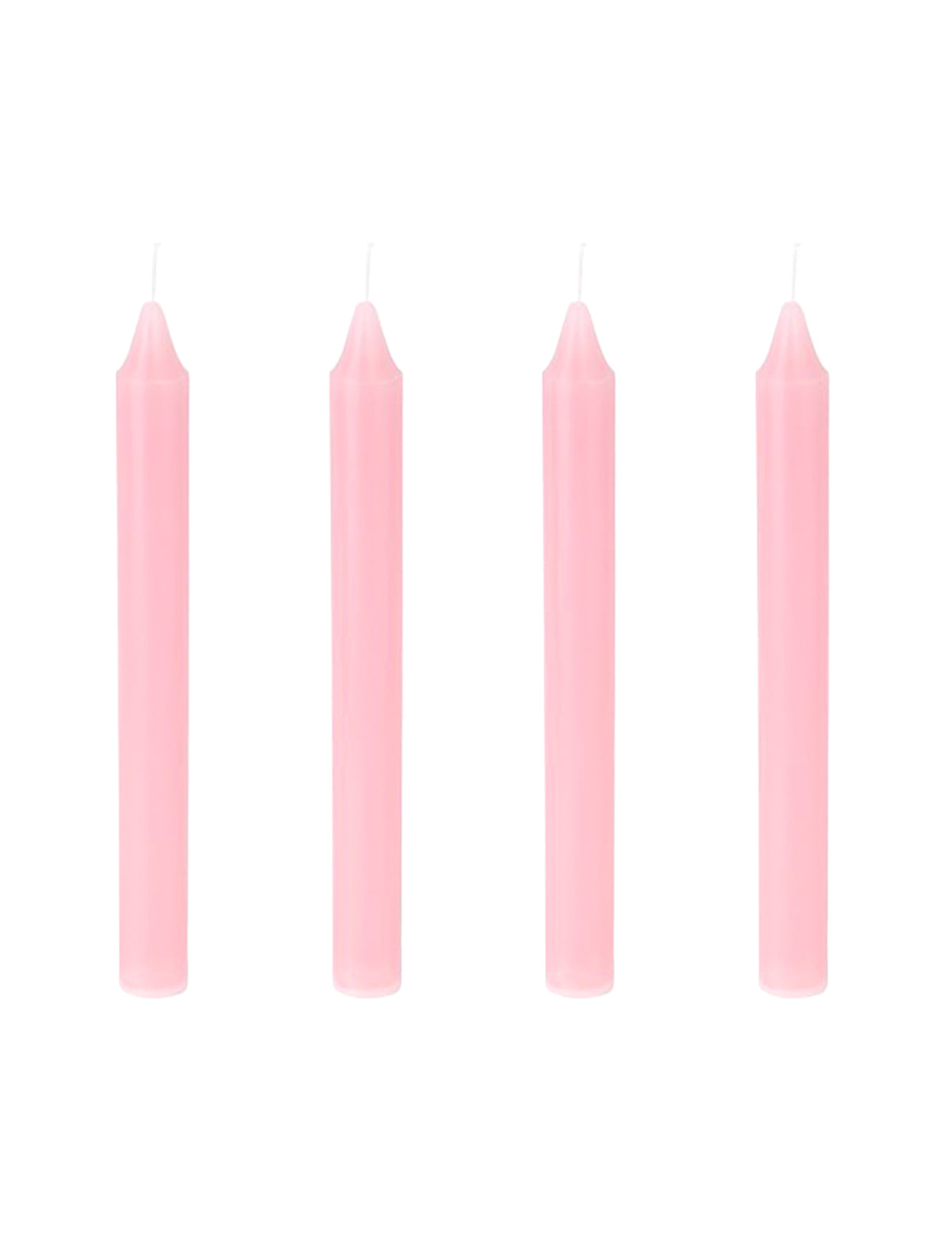 4 Velas de castiçal cor-de-rosa 20 cm