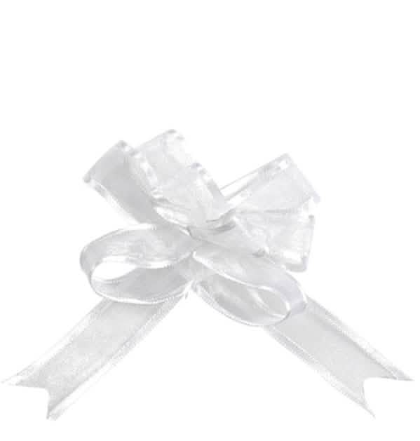 Mini laços em organdi para casamento elegante para decoração branco