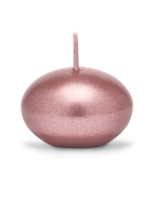 50 velas flutuantes metalizadas ouro rosa 40 mm