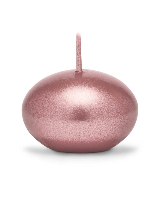 50 velas flutuantes metalizadas ouro rosa 40 mm