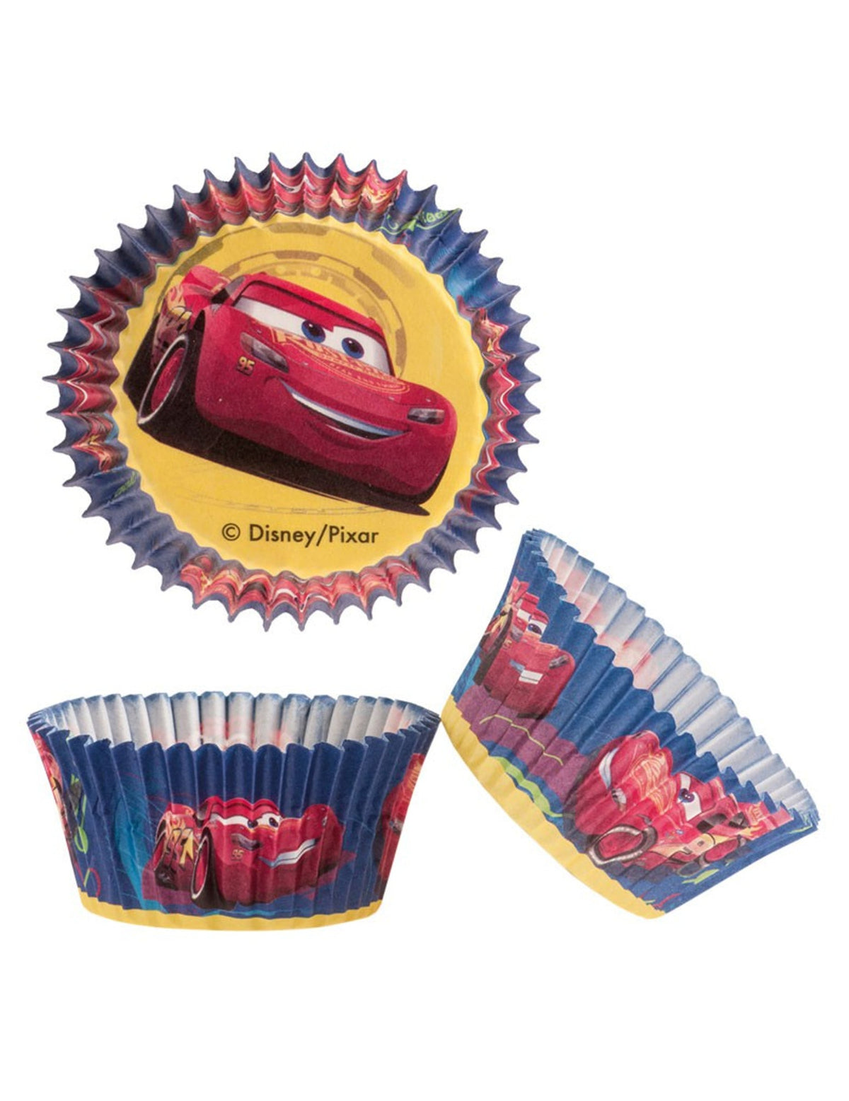 Formas para cupcake Carros para criança azul e vermelho com Flash McQueen
