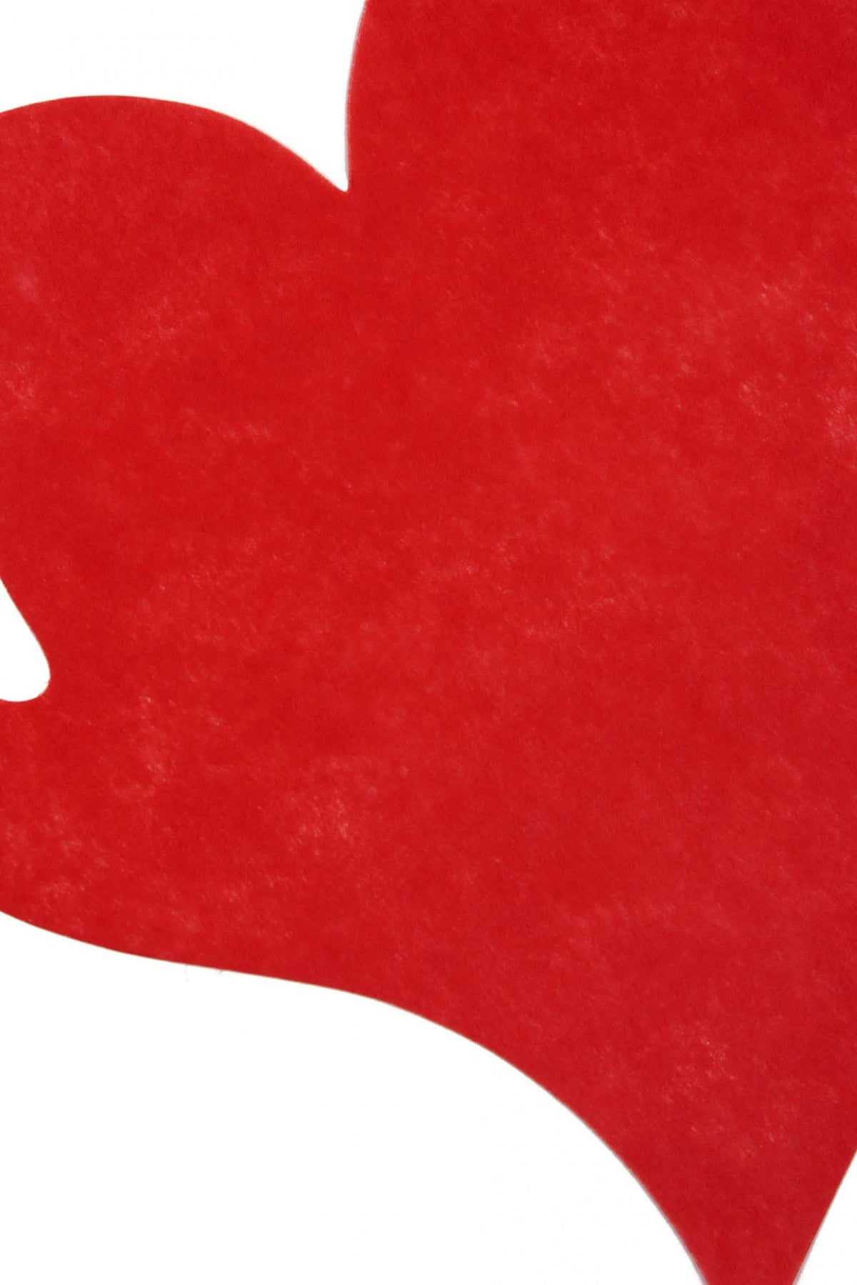 Grande plano da textura do conjunto de mesa coração vermelho