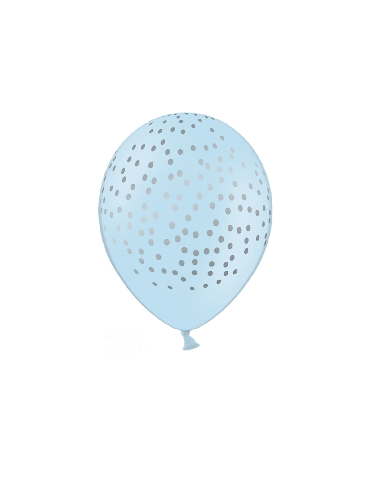Ballons en latex à pois argentés pour fête bleu ciel