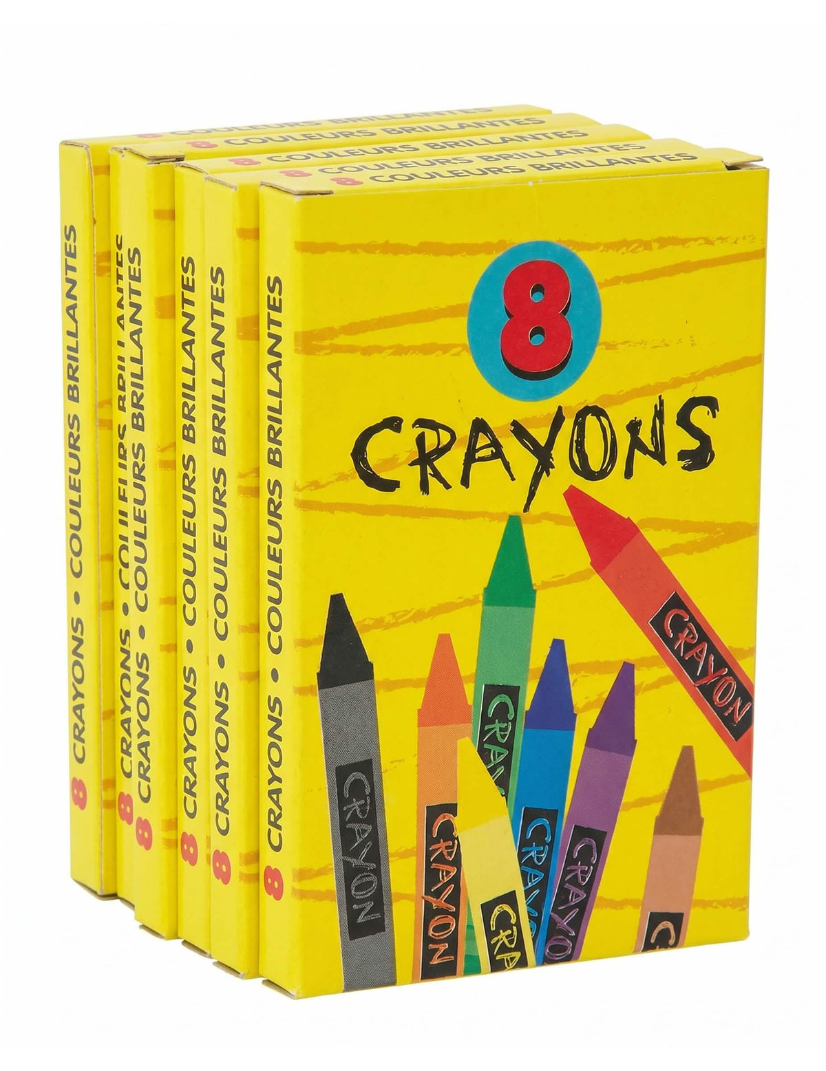 6 caixas de lápis de cor 8,8 cm para aniversário