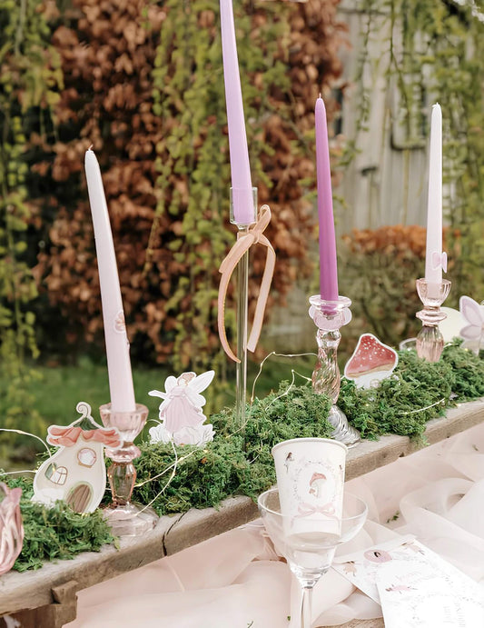 Mise en situation de table des 6 décorations à poser fée
