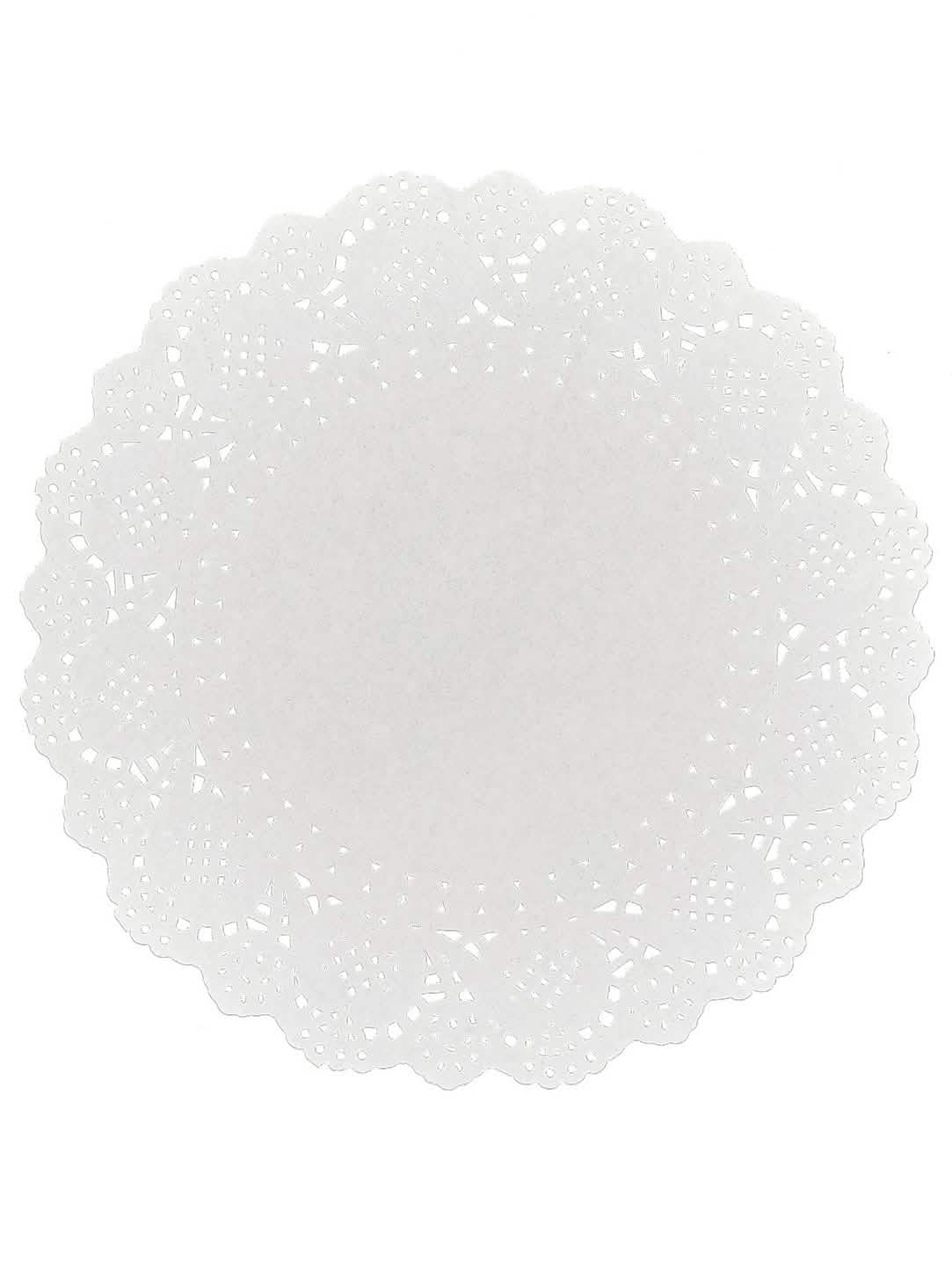 Napperons de papel rendado brancos para decoração de festa