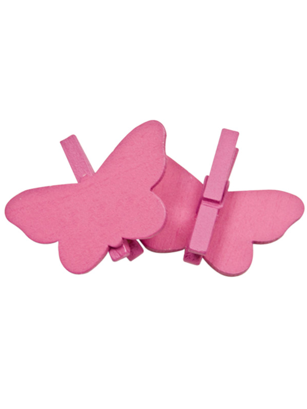 borboletas sur pince à linge marque-places fuchsia