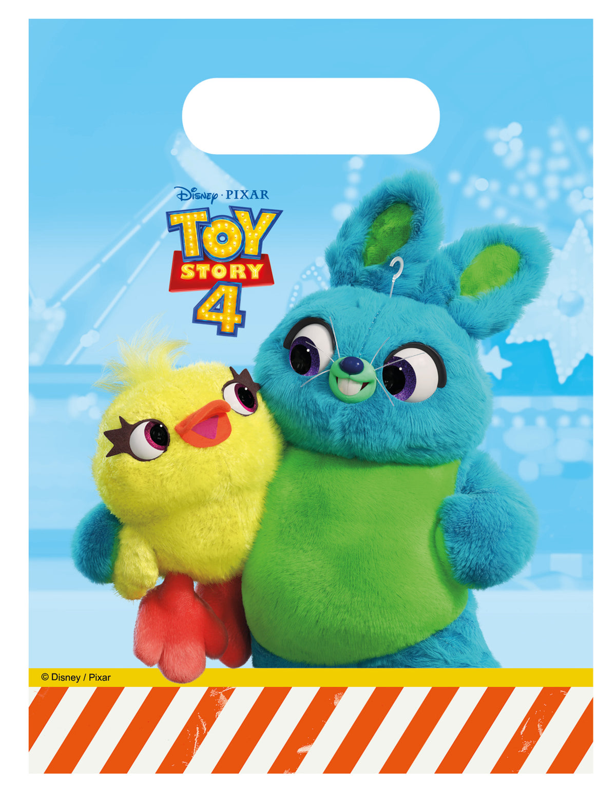 sacos de prenda Toy Story 4 para criança azuis com Ducky e Bunny