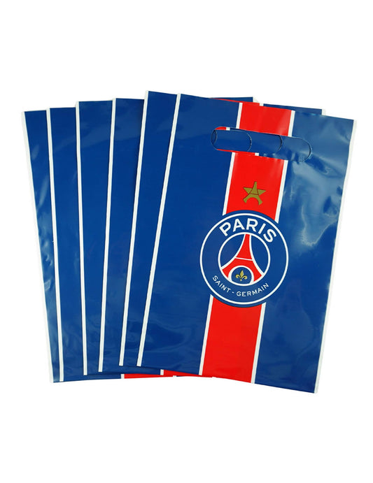 6 Sacos de aniversário PSG™ 23 x 15 cm