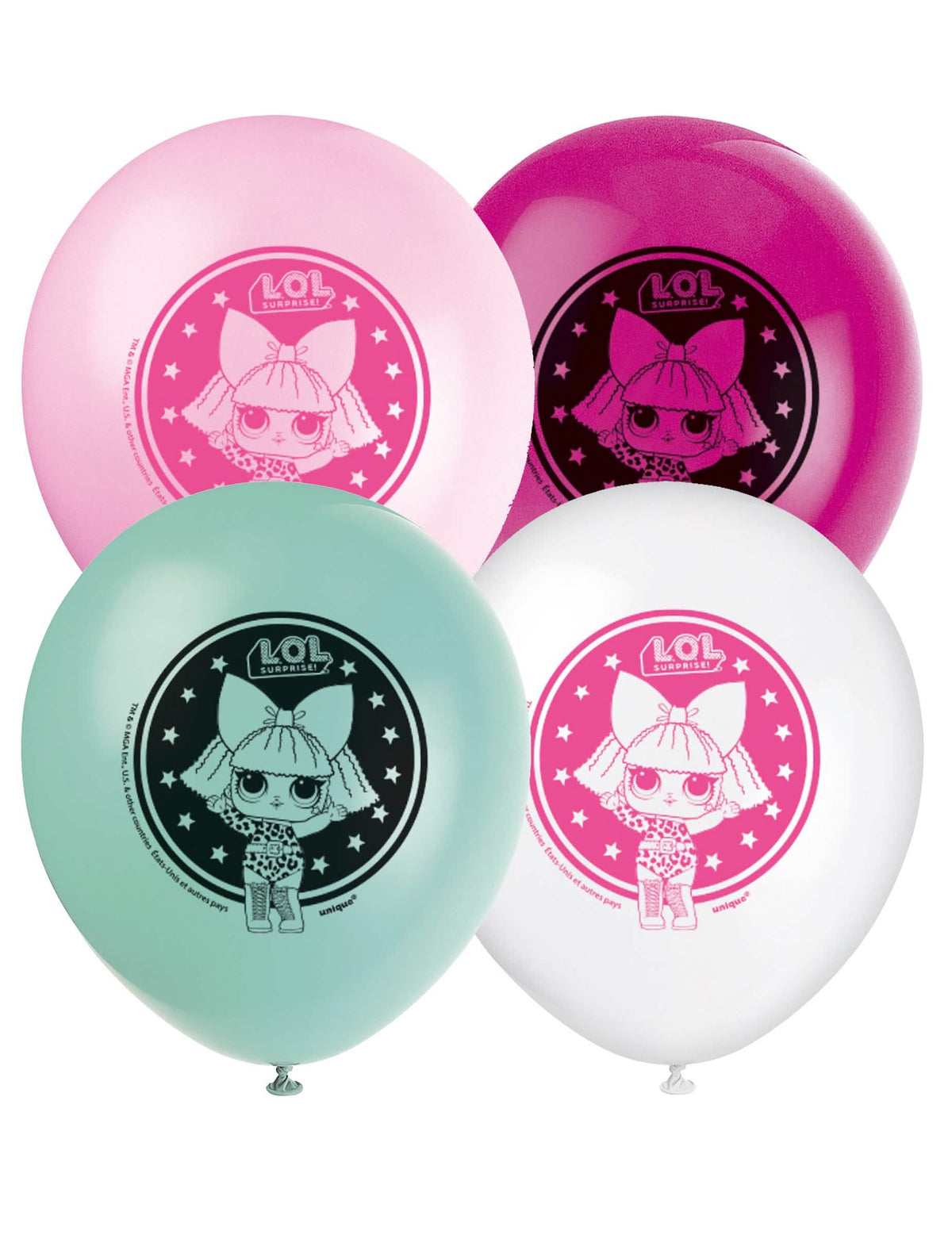 balões de látex LOL Surprise para criança multicoloridos