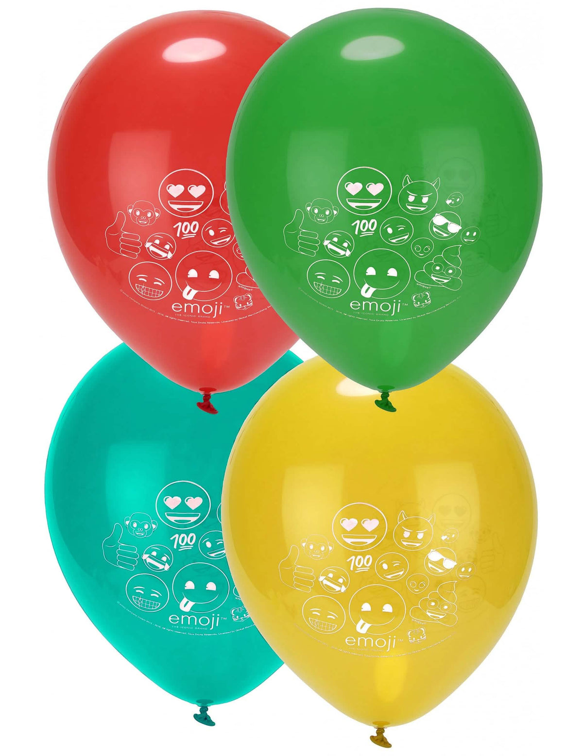 balões de látex impressos Emoji para festa multicoloridos