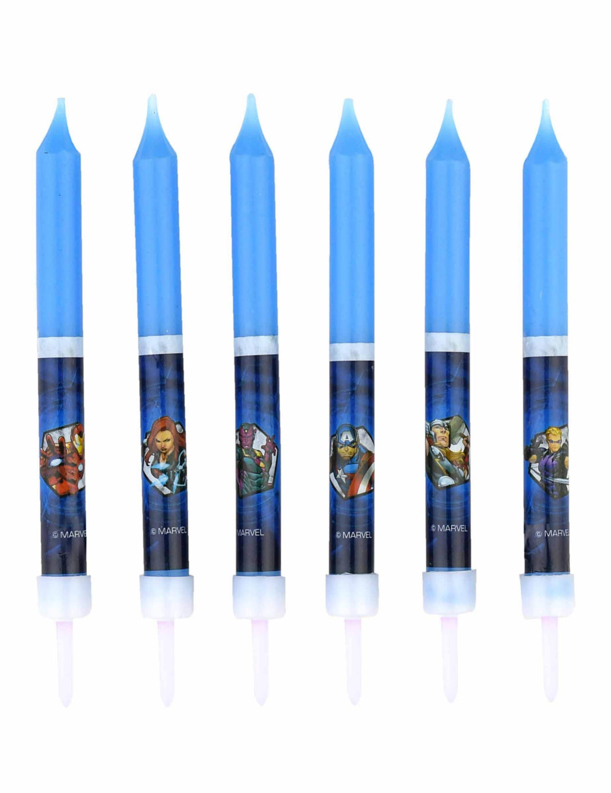 Vela de aniversário Os Vingadores para criança azul