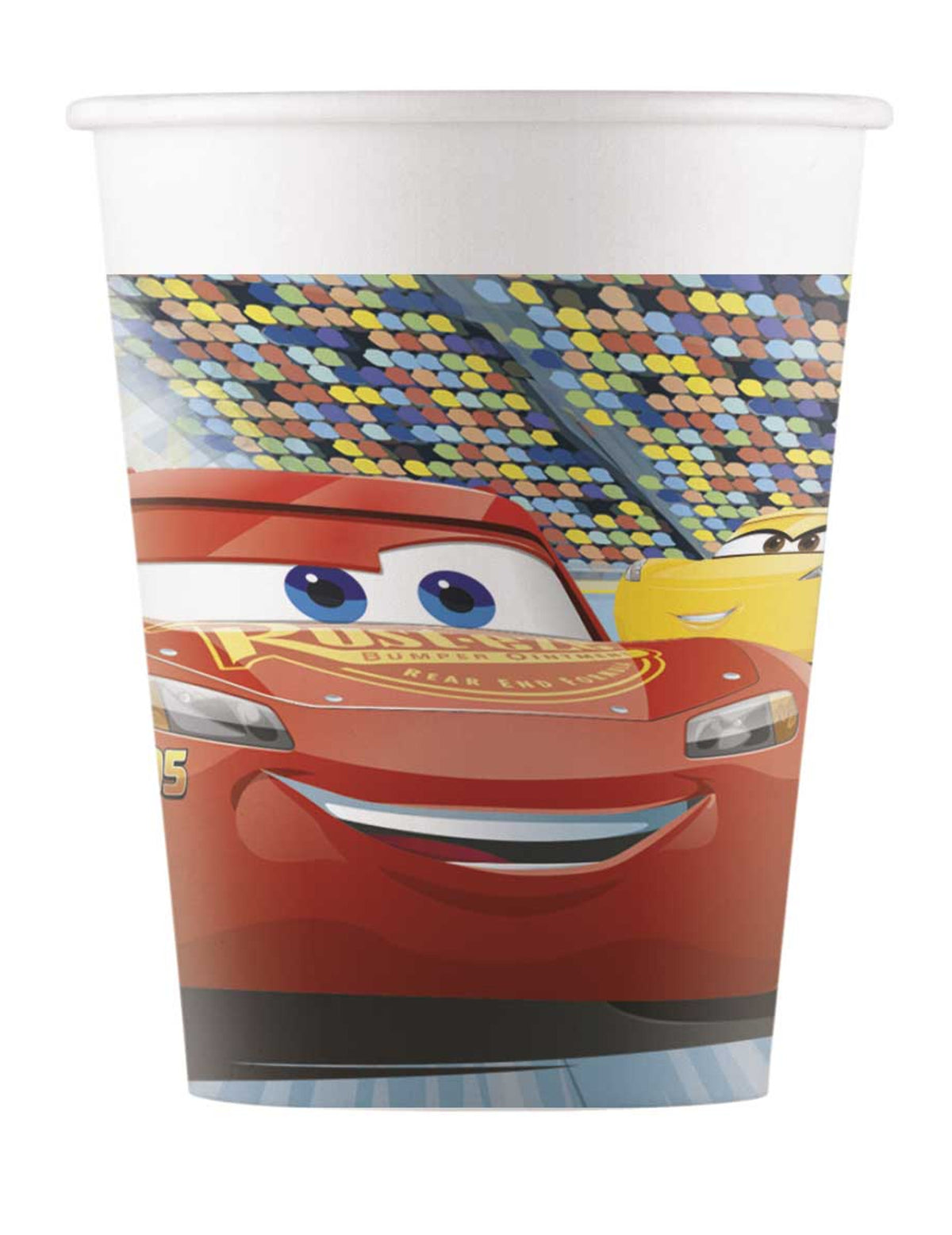 Gobelets en carton Cars 3 rouges avec Flash McQueen