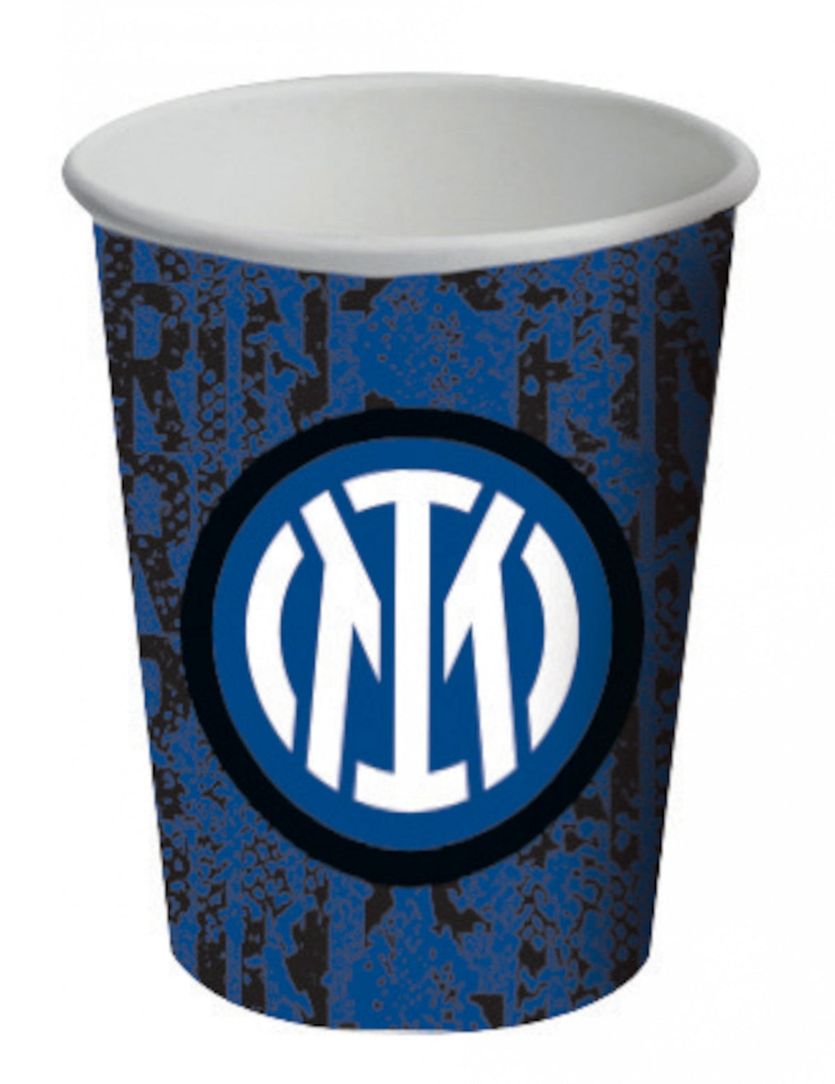 Gobelets en carton Inter pour fête bleu et noir