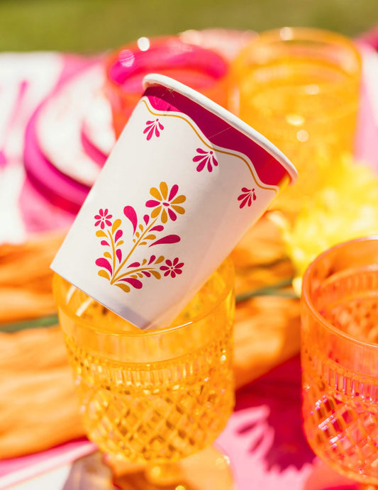 8 Copos de cartão Pink Limonade 255 ml