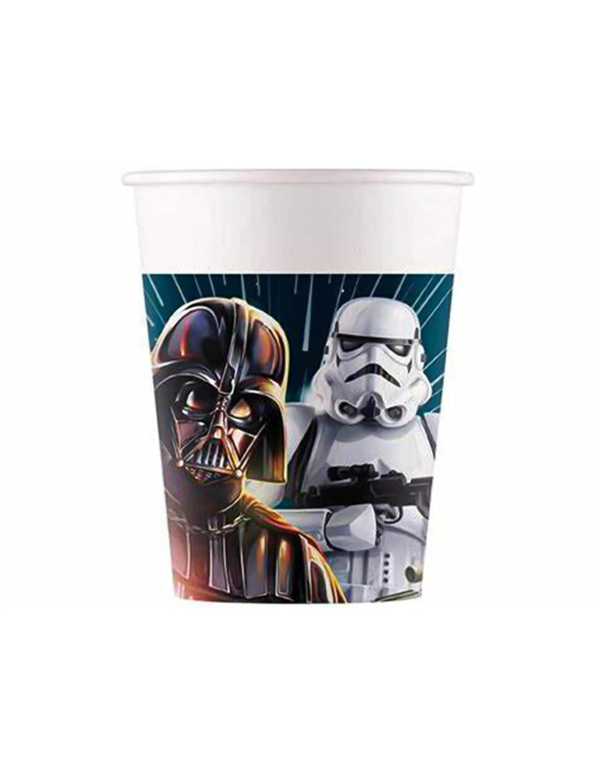 Copos de cartão Star Wars Galaxy com Darth Vader e Stormtrooper