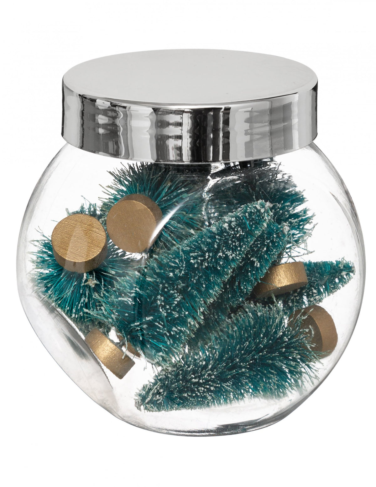 Décorations sapins de Noël pour fête vert avec socle doré