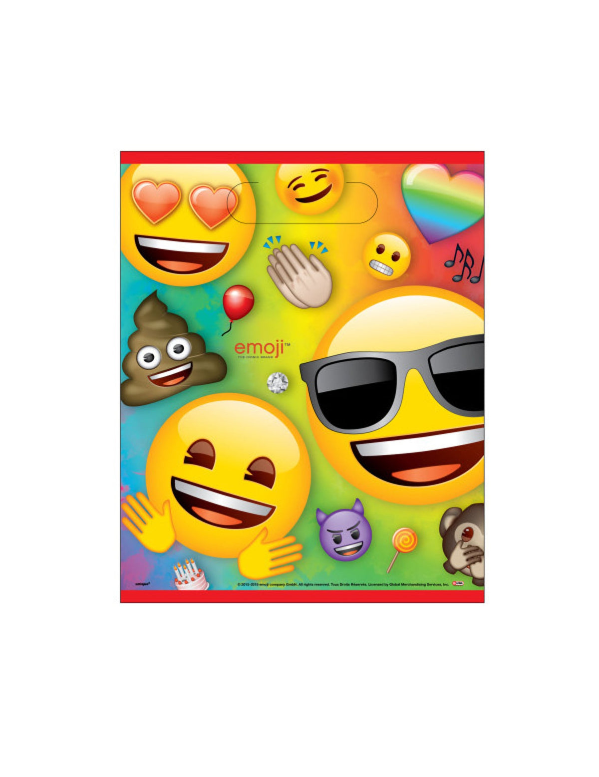 sacos de prenda de plástico Emoji Rainbow multicolor para criança