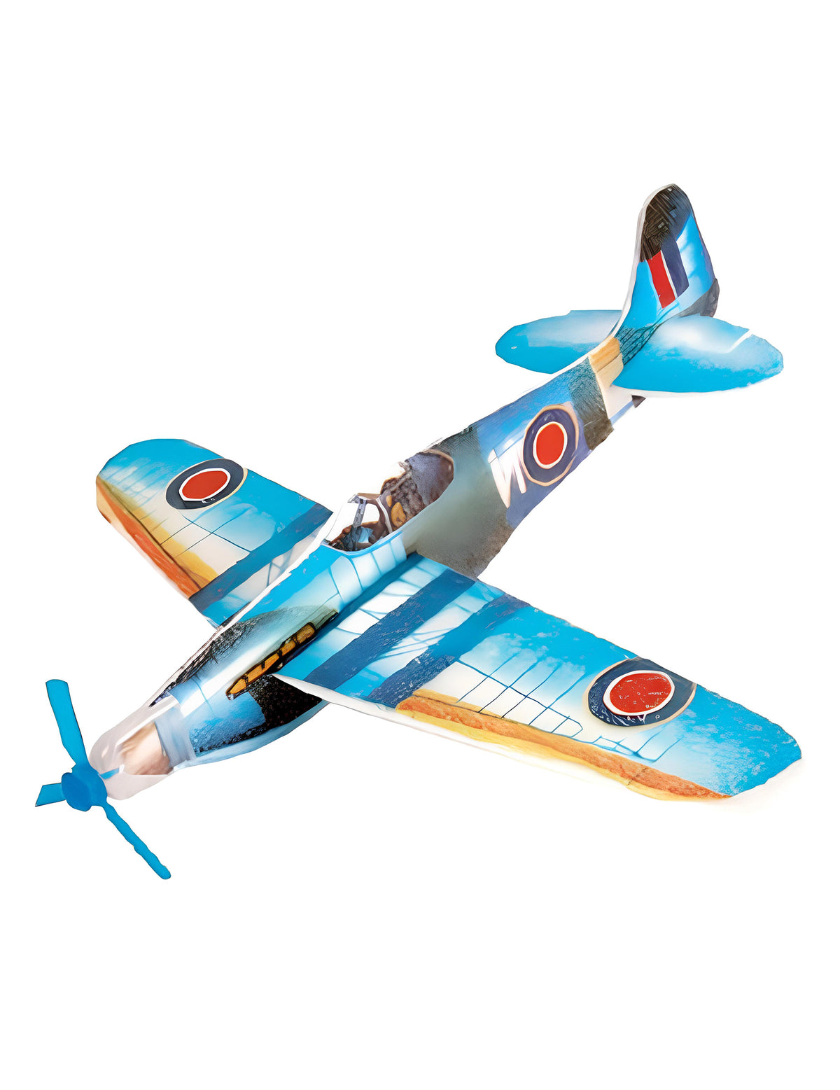 Vue de dessus du jouet petit avion planeur