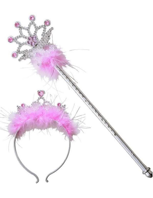 Vue d'ensemble de la baguette et tiare de princesse