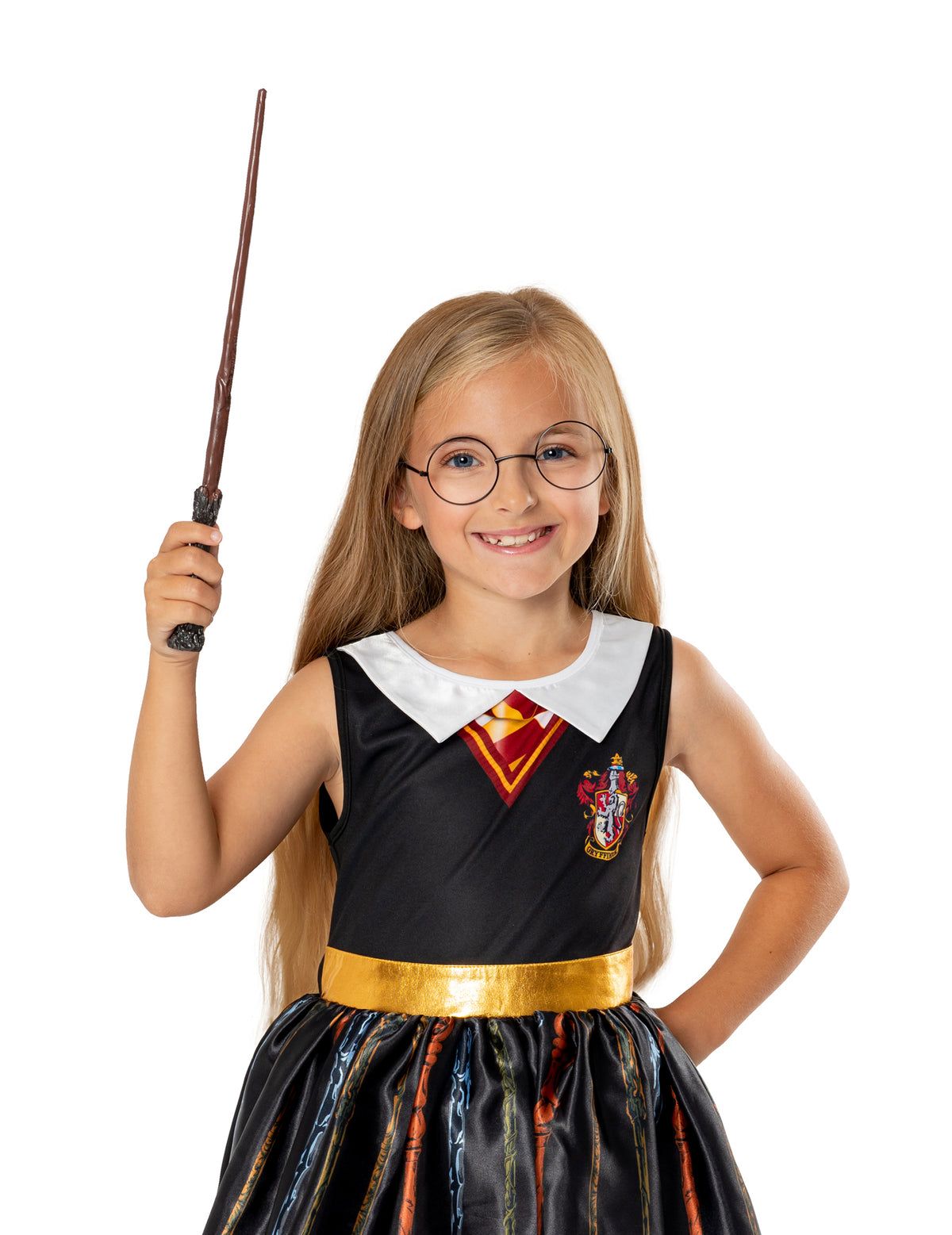 Mise en situation par une enfant de la Baguette luxe Harry Potter