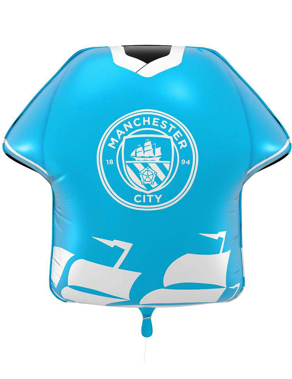 Balão de alumínio azul em forma de camisola do Manchester City Football Club 52 x 51 cm
